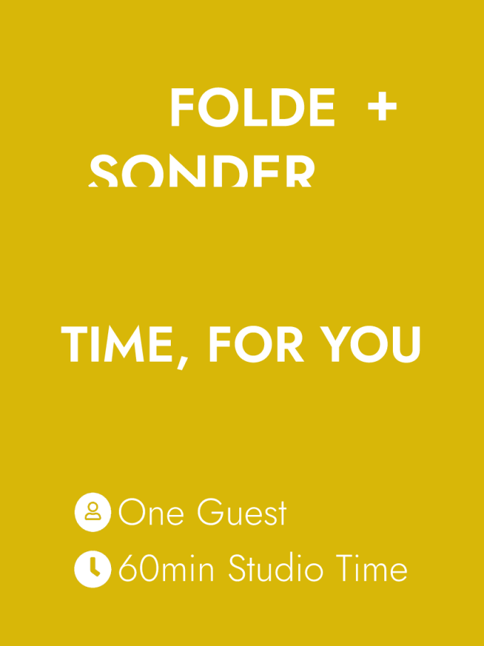 E-Gift Card – TIME, FOR YOU – One Guest – 60min Studio Time