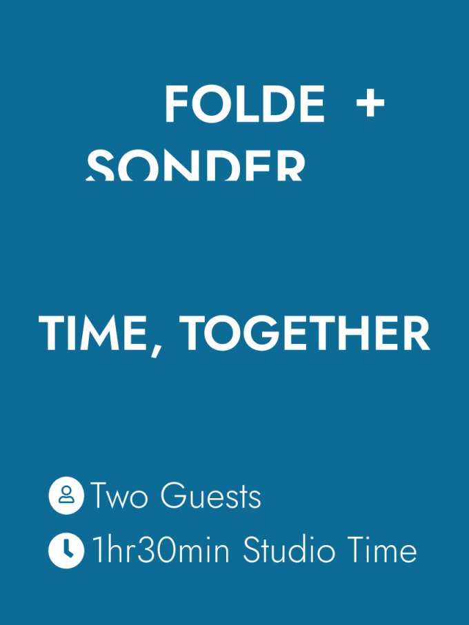 E-Gift Card – TIME, TOGETHER - Two Guests - 1hr 30min Studio Time